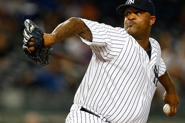 CC Sabathia pitching against the Orioles earlier in the season